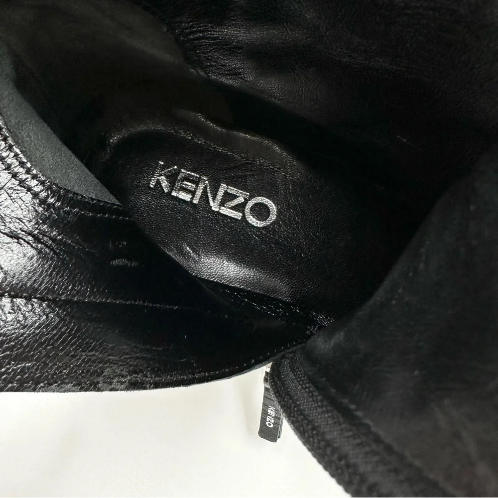 Kenzo Jacquard Pointed Toe Ankle Boots - Picture 12 of 15